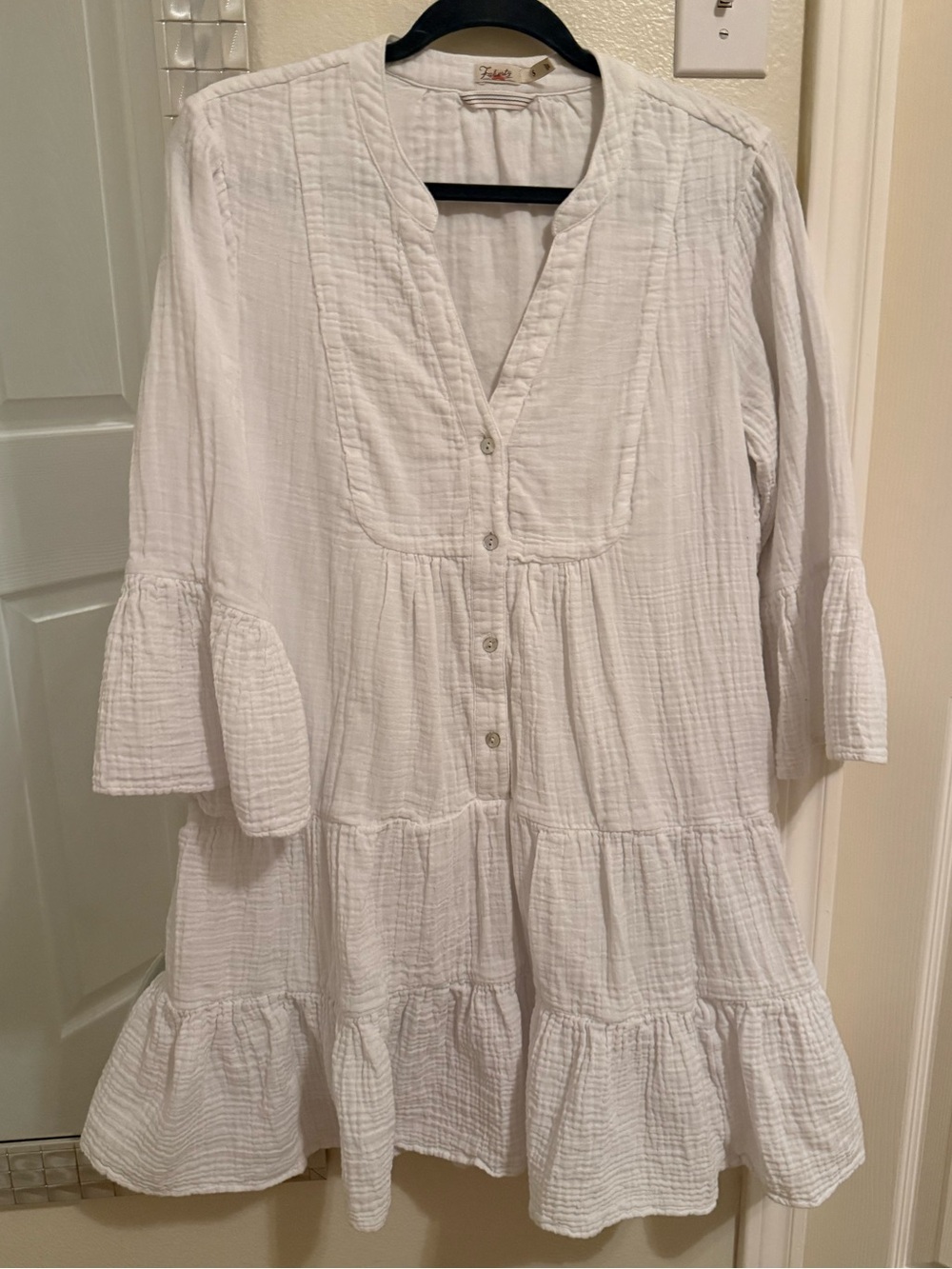 Faherty Dune Cotton Gauze Kasey Dress — White - Picture 2 of 4